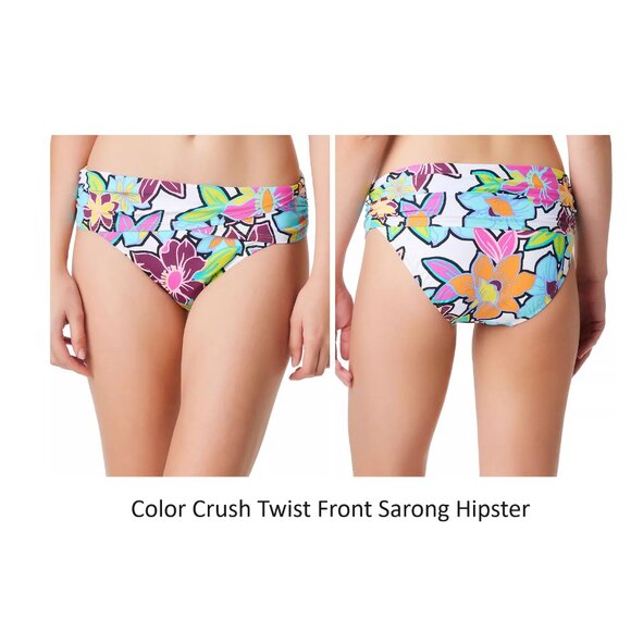 NWT Bleu Rod Beatty Women's Twist Front Sarong Hipster Bottoms 6-12 $60 12HL195 - Picture 2 of 8